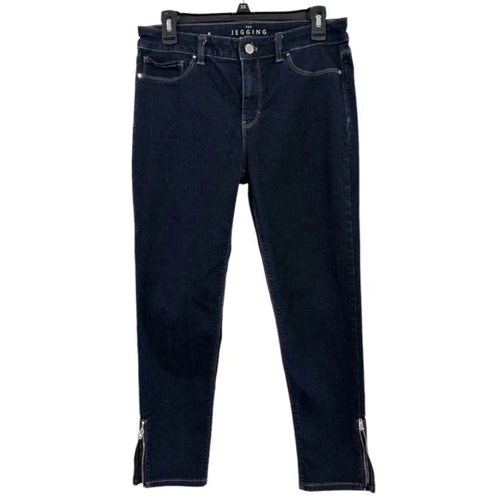 White House Black Market The Jeggings Crop Mid Rise Dark Wash Jeans size 6